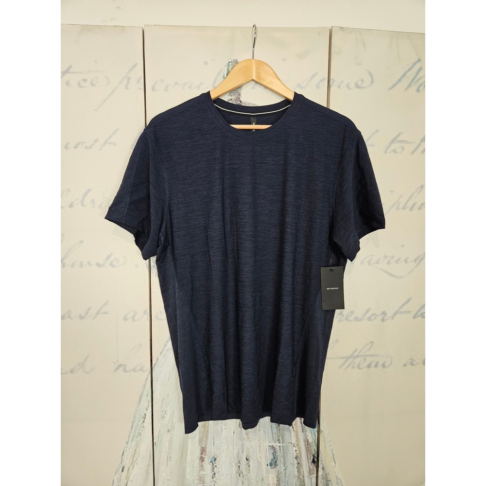 NWT Ten Thousand Versatile Tee Large Navy Blue Athletic Training Gym Shirt L